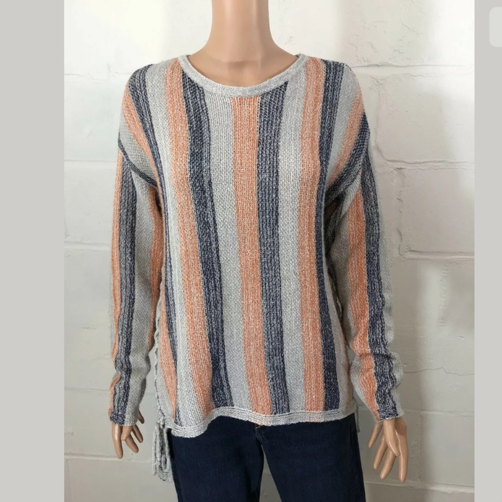 Anthropologie Paper Crane Sweater S Laced Up Sides